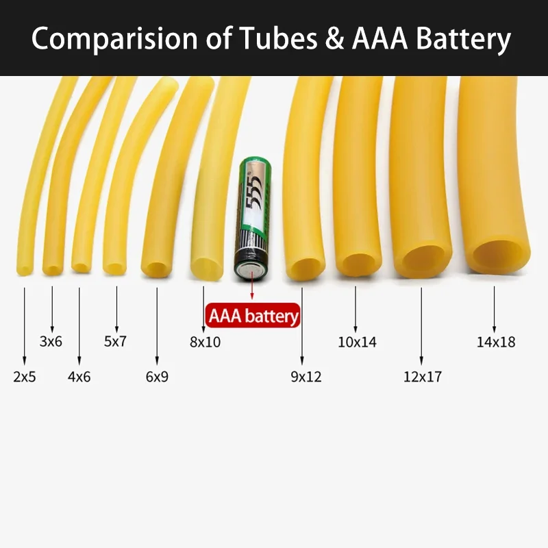 Tuyaux en caoutchouc latex naturel pour catapulte de fronde, générateurs élastiques, haute résilience, tube médical, ID x OD, 2mm, 3mm, 4mm, 5mm,