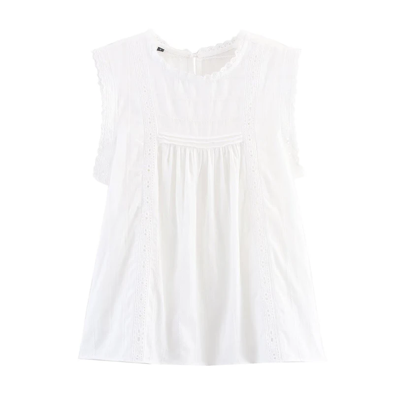 

YENKYE New 2025 Women O Neck Sleeveless White Tank Top Casual Summer Holiday Tops ropa de mujer