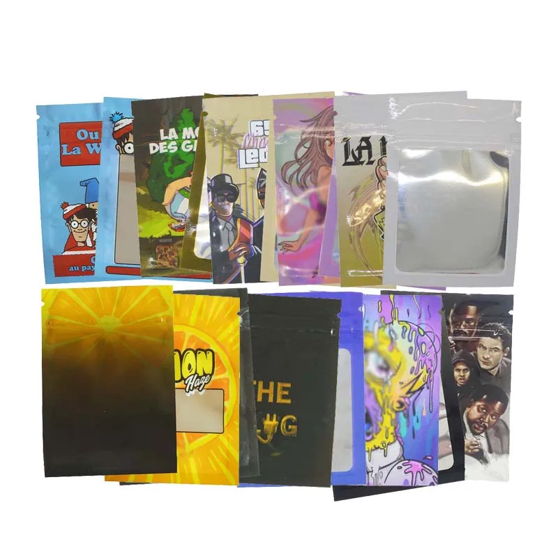 

Resealable Zip Lock Bolsa Plastic Bag 1g Edible Chocolate Packaging Flat Zipper Pouch Smell Proof Ziplock Mylar Bags With Window