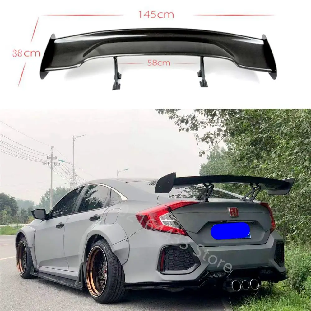

Car Styling Universal GT Style For Honda Civic Spoiler 4 Door 2006-2021 Exterior Color Rear Wing Trunk Lip Spoiler Decoration