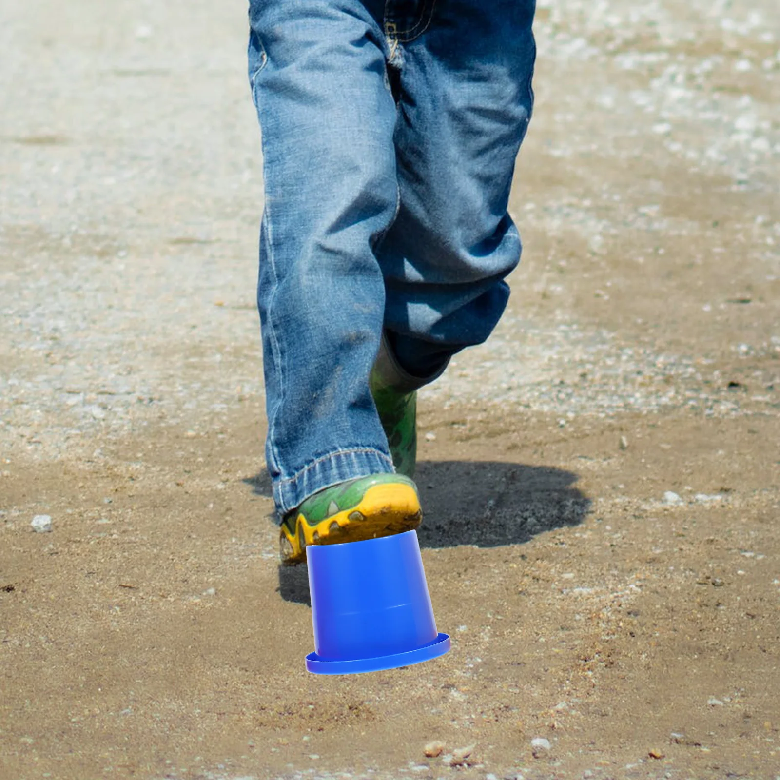 Balde palafitas crianças treinamento sensorial brinquedos ao ar livre baldes de salto crianças sapatos caminhada plástico