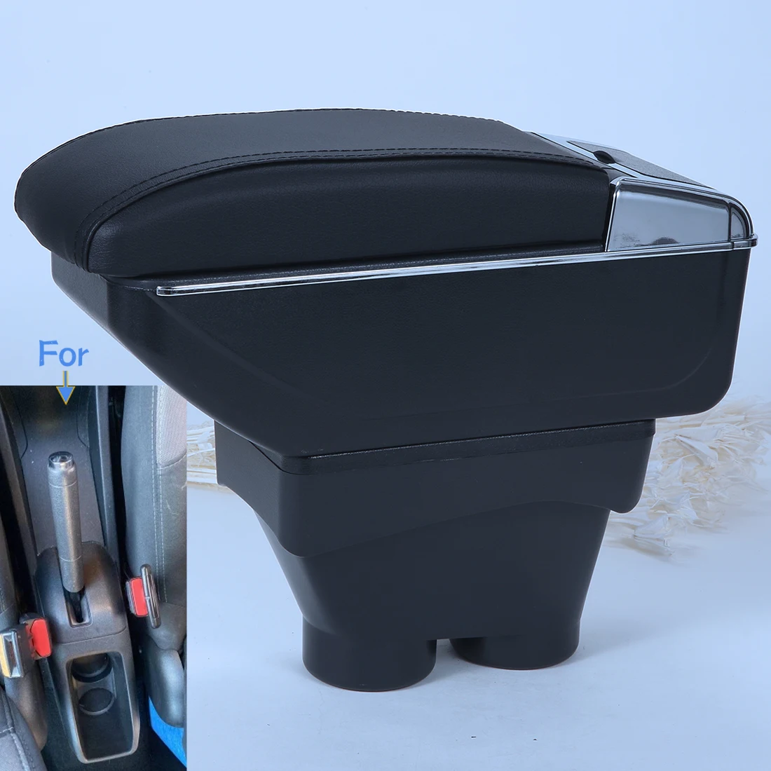 For Peugeot 208 Armrest Box 2012-2018 Storage box Car Holder Ashtray Interior accessories Retrofit parts USB 2017 2016 2015