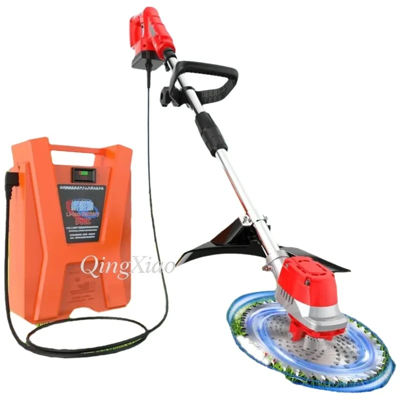 Lithium Battery Grass Trimmer Cordless Grass Cutter Backpack Battery Long Duration Orchard Grass Cutting High Power Mower