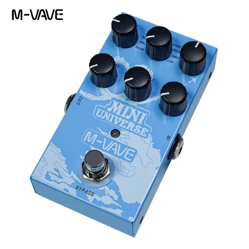 M-VAVE Mini-Universe Digital Reverb Pedal - 9 Hall Effects Modeling Mini Stompbox for Guitar