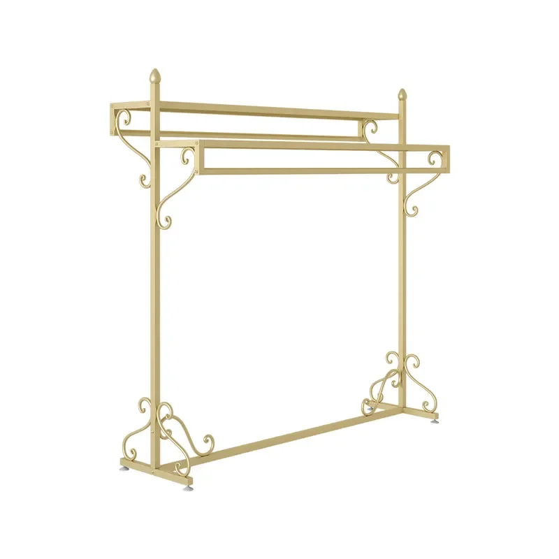 Clothing StoreWomen's Clothing Store, Golden Nakajima Display Rack, Floor-to-ceiling Combination Men's And Women's Clothing Stor