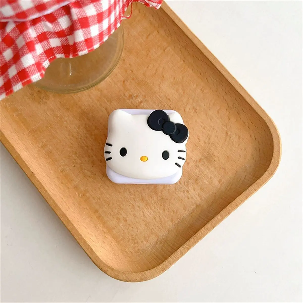 سانريو مرحبا كيتي Ins معكرون اللون مرآة الوجه قبضة الهاتف توك الذكية توك حامل حلقة Y2K كسول قوس واضح حامل المقبس الهدايا