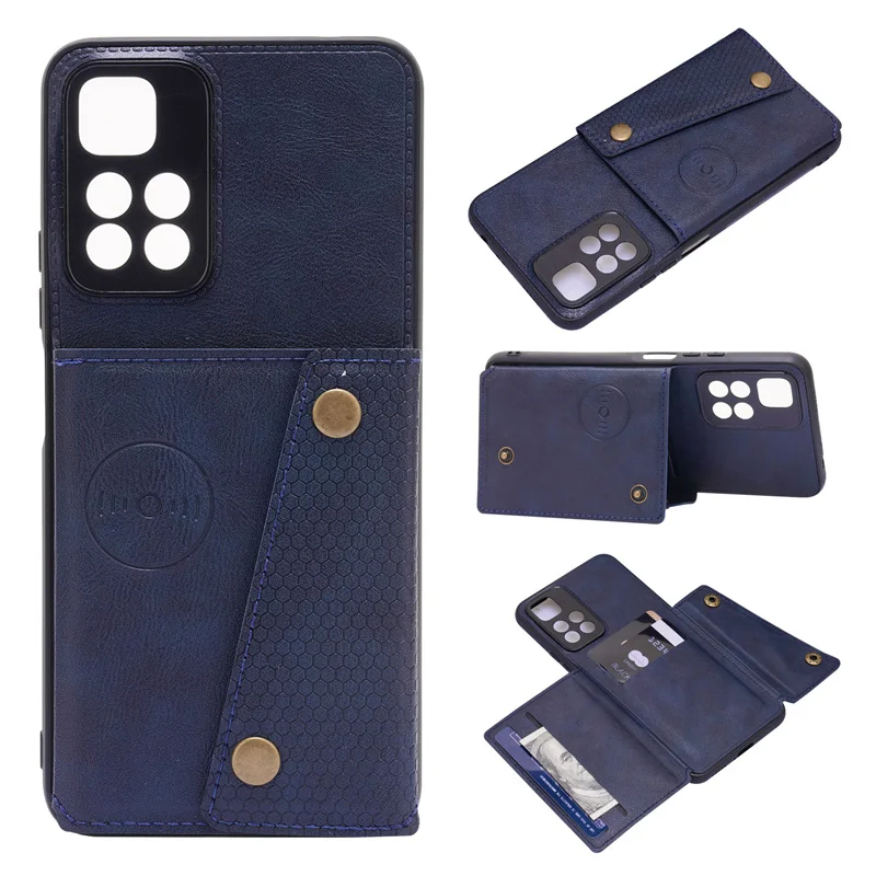 

PU Leather Wallet Flip Case For Xiaomi Redmi Note 11 11S 4G Car Magnetic Holder Card Slot Back Cover For Redmi Note 11 Pro Funda