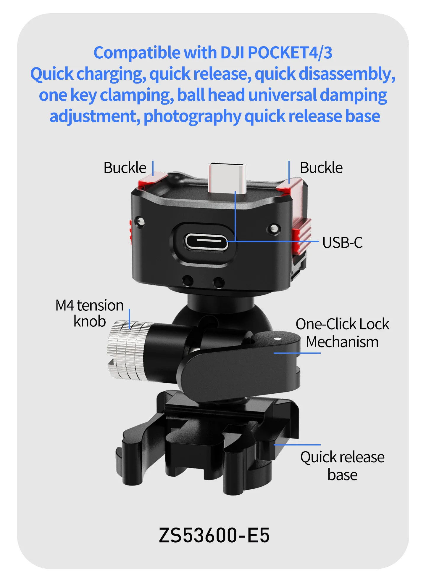 17MM Kugelkopf Action Kamera Schnellverschluss Schnalle Basis für GoPro Insta360 DJI Osmo Tasche Magnetische Motorrad Halterung – Detail 29