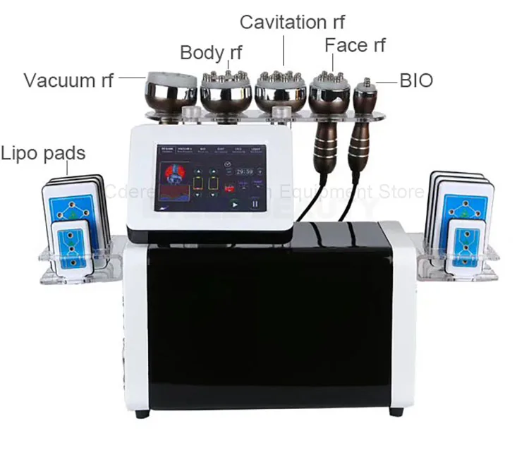 

Многофункциональный портативный ультразвуковой кавитационный вакуумный аппарат 6 в 1, машина для похудения, удаления целлюлита, сжигания жира