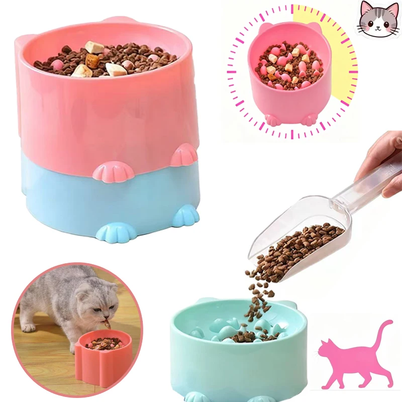 

Pet Slow Food Bowl Anti Suffocation Bowl for Cats and Dogs Neck Protection Slow Feeding Bowl Pet Interactive Feeding Supplies