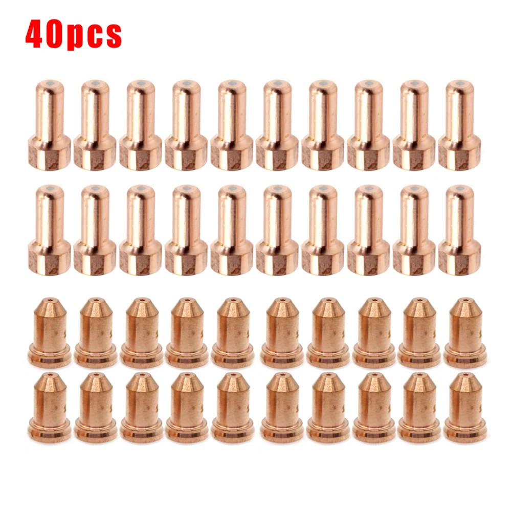 

40PCS Plasma Electrode Tip Nozzle For Unimig SC80 Torch Cut45 Cutter SC8004 WSP-061002 Welding Tools Accessories