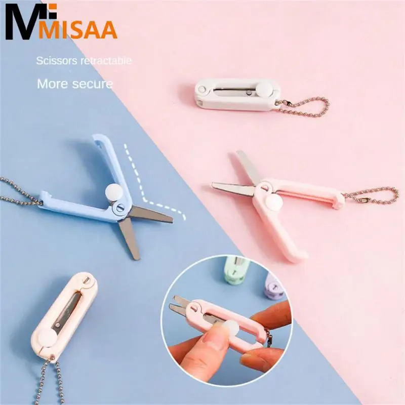 Portable Slicer Universal Anti-rust Stainless Steel Home Scissors Adjustable Safety Mini Tool Water Proof Tool Mini Morandi Fold