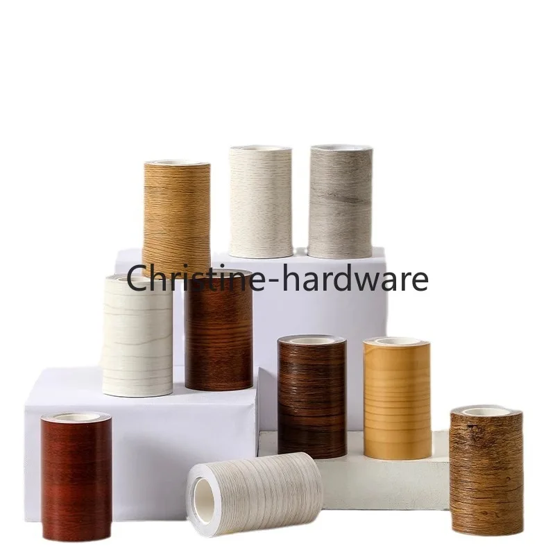 4.5M/Roll Realistic Wood Grain Repair Adhensive Duct Tape Floor Furniture Renovation Skirting Line Sticker Home Decoration