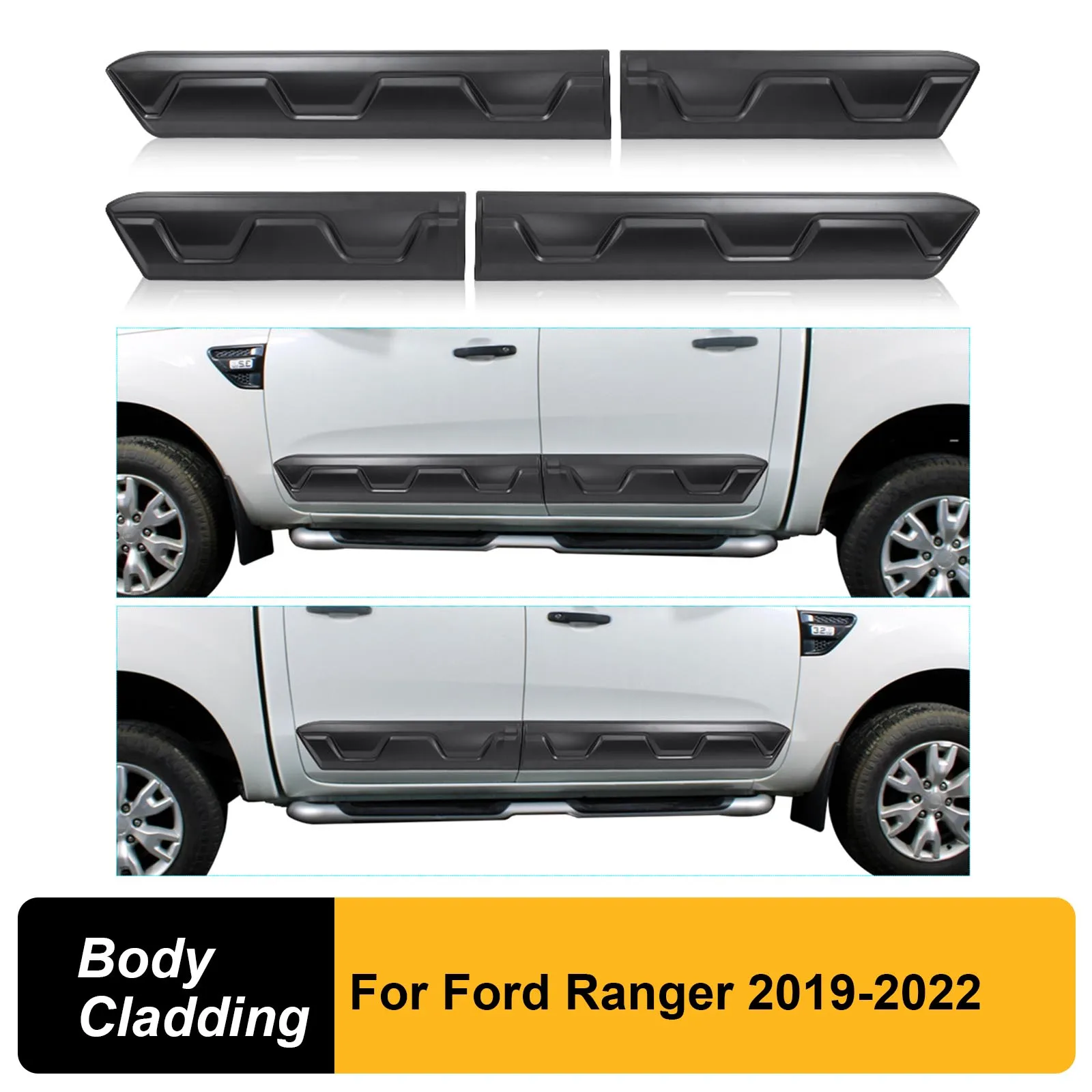 Door Moulding Molds Body Cladding Side For Ford Ranger 2019 2020 2021 2022 Wildtrak XLT XLS XL  4X4 Car Accessories