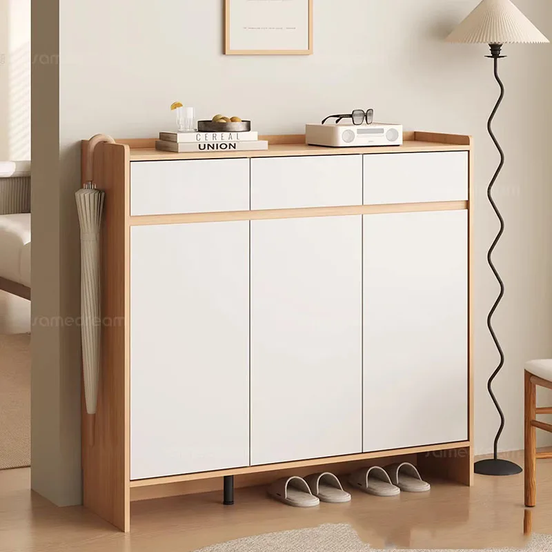 Space Saving Shelves Shoe Cabinet Slippers Organizer Storage Wooden Shoe Shelf Designer Vertical Archivadores Salon Furniture