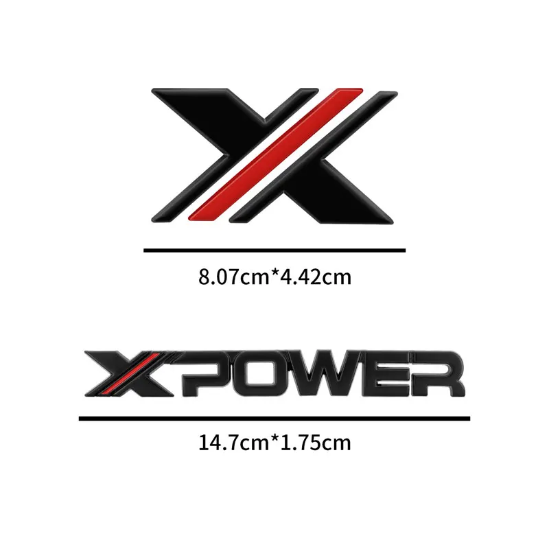 X XPOWER Logo 3D Metal Exteior Auto Side Trunk Sticker Badge Emblem Car Styling For MG 5 6 7 ZS HS GS 3 TF 5 RX5 GT Accessories