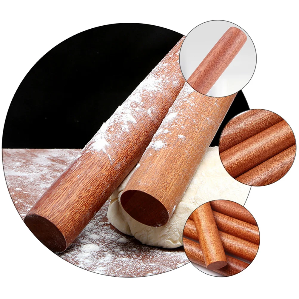 

1Pcs Wooden Rolling Pin Non-Stick Dough Roller Baking Cookie Noodle Pizza Kitchen Tool Rolling Pin Wooden Roller