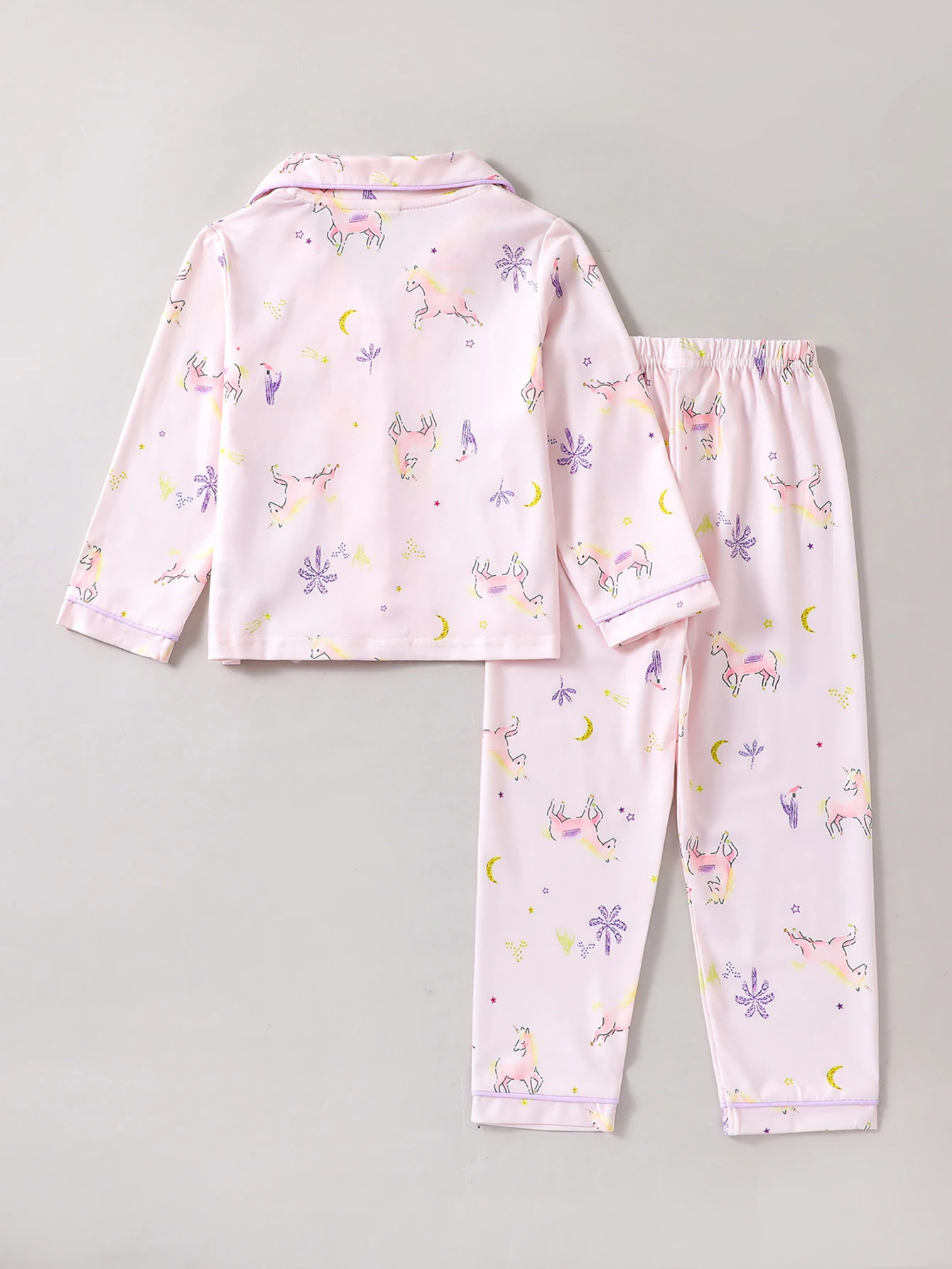 Autumn Girls 2PCS Clothing Set Comfortable Feeling Unicorn Pattern Girls Sweatpants Clothes Set Pajamas