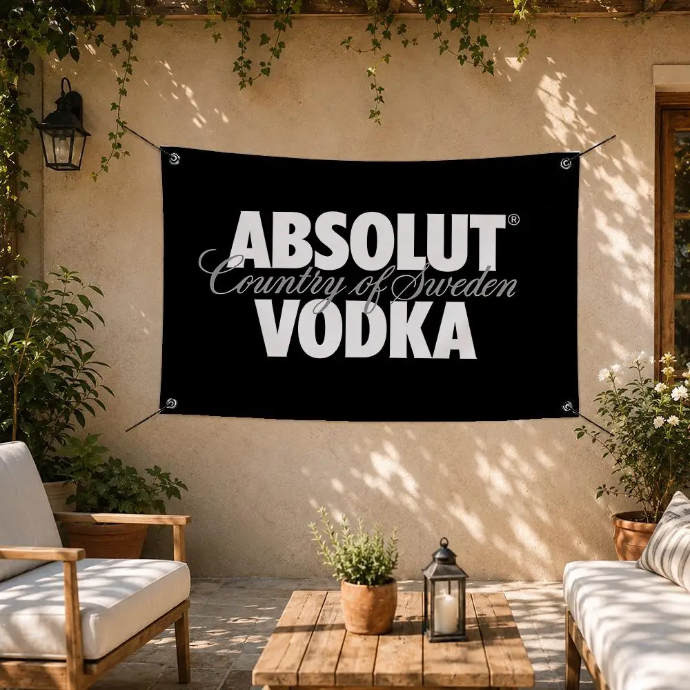 Premium Brand Absolut Vodka Flags Room Bedroom Home Outdoor Wall Hanging Concert Printed Background Decoration Art Banne