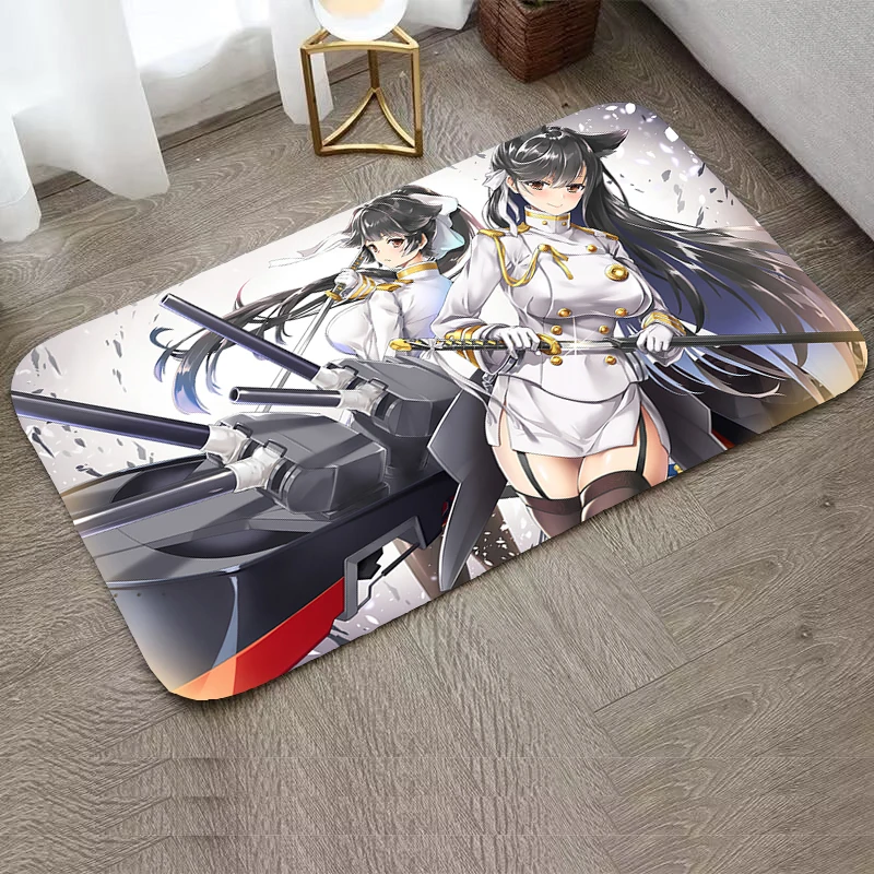 

Non-slip Kitchen Mat Azur Lane Room Decoration Bathroom Floor Mats Kids Carpet Rug House Entrance Mat Home Foot Bath Door Prayer