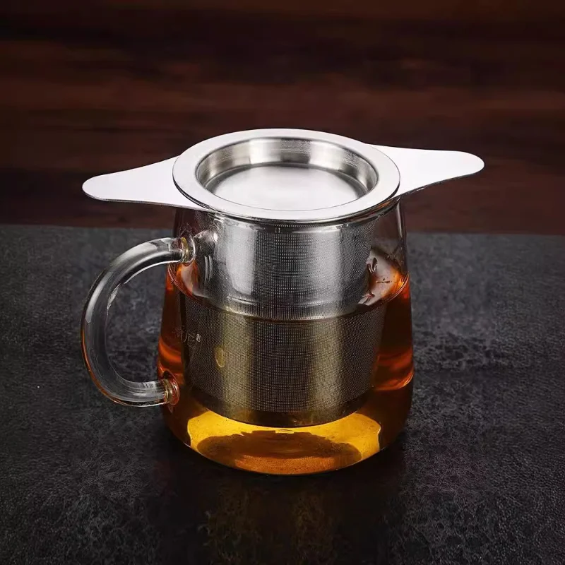 Stainless Steel Tea Filter with Lid Creative Teacup Teapot Mug Water Cup Filter Screen Portable Tea Leakage Tea Set Accessory