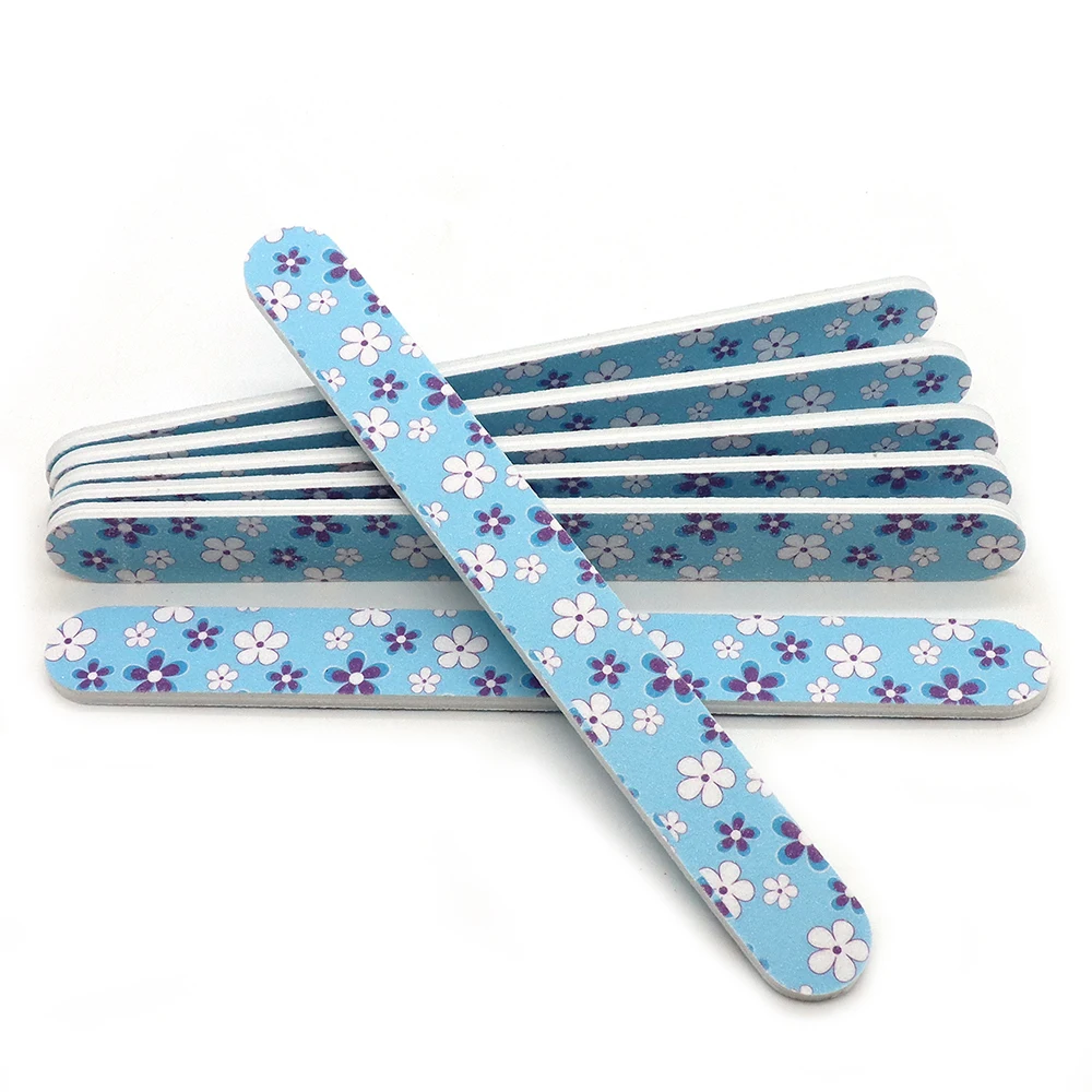 5/10Pcs Coated Abrasive Nail Files 180/180 Grit Sanding Buffing Polishing Sticks for Natural Nails Art Emery Board Manicure File