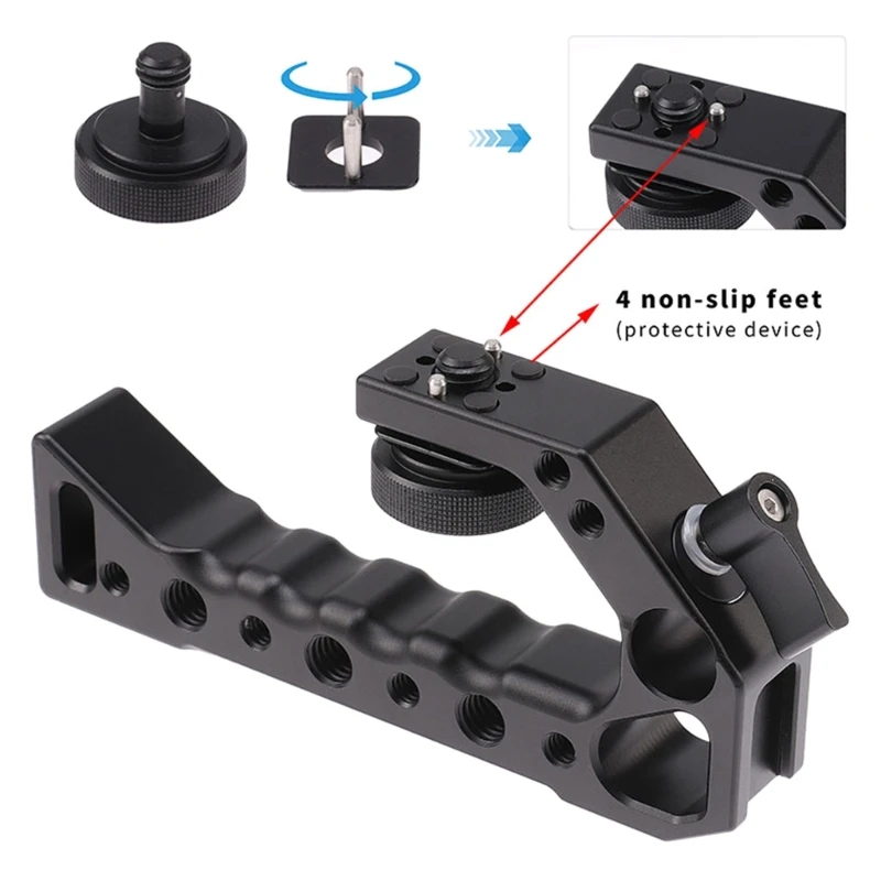 Universal Camera Top Handle Grip with 3/8in Screw Hole for Camera Cage Video Rig