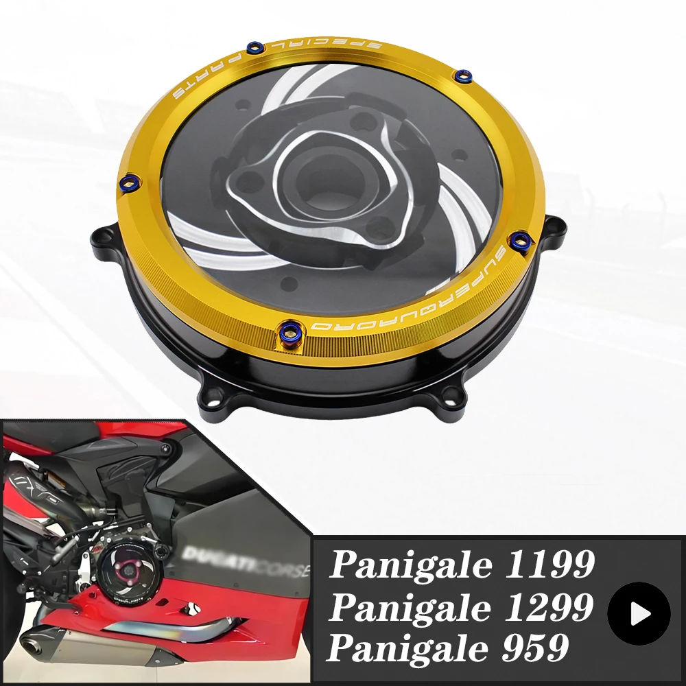 Voor Ducati Panigale 959 1199 1299 V2 Motorfiets Motor Clear Clutch Cover Panigale 959 Panigale 1199 Panigale 1299 Panigale V2