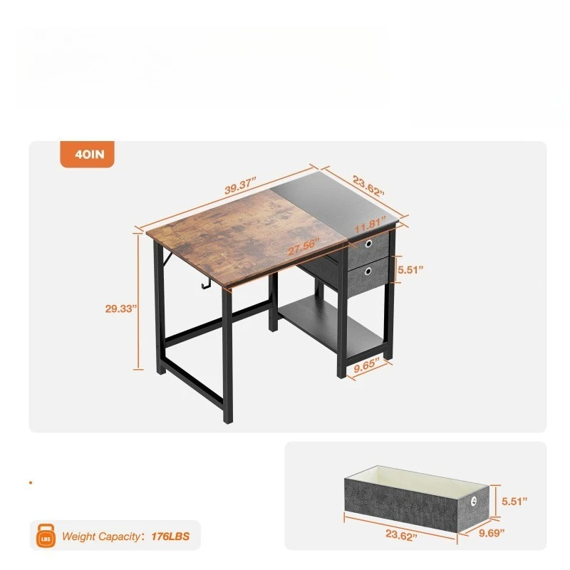 컴퓨터 책상 데스크탑 가정용 침실 학생용 책상 원목 심플 서랍형 학생용 책상