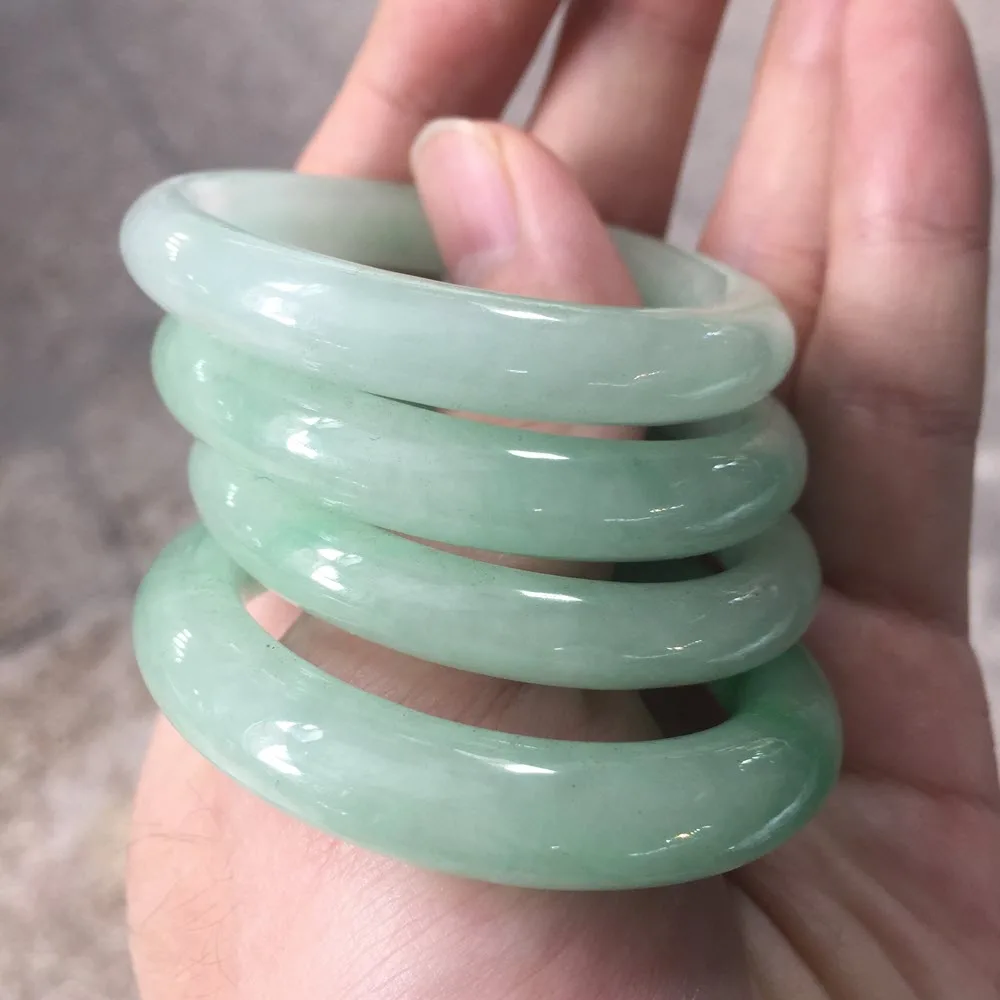 High Quality 40mm Myanmar Bruma Natural Green Jade Bangles Hand Child Children Baby Stone Bangle Bracelet Jewelry Bracelet