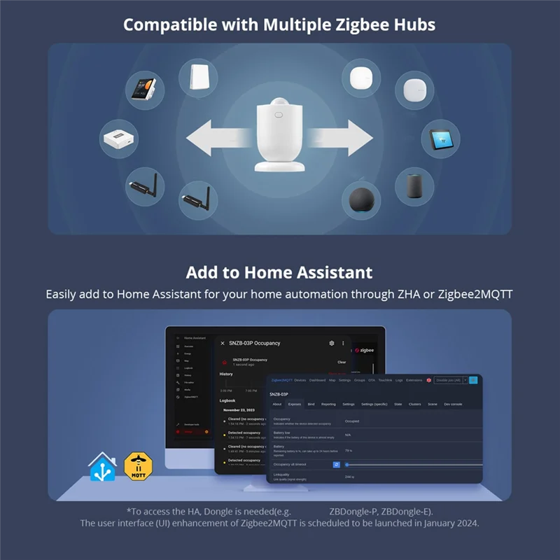 A10R Zigbee capteur de mouvement capteur de présence humaine alarme de détection infrarouge maison intelligente pour Alexa Google Home Smartthings Alice