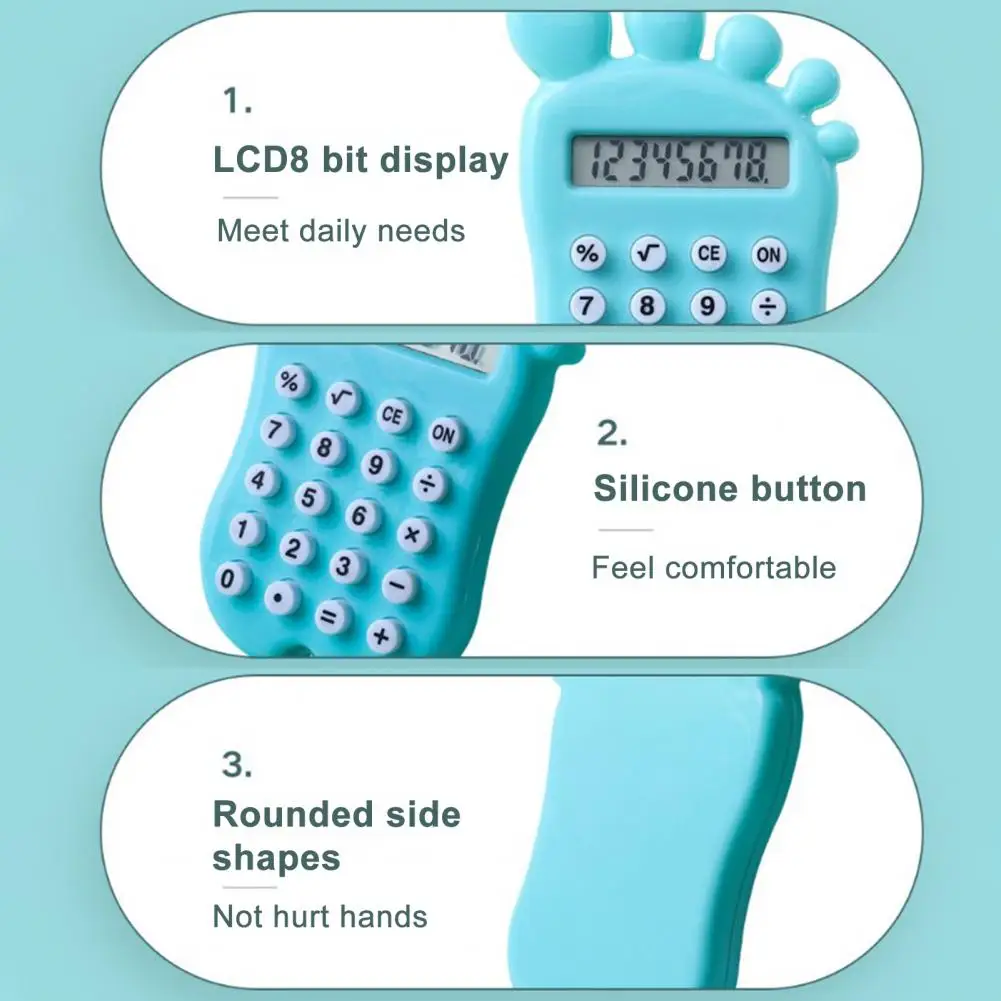 Calculator 8 Digit LCD Screen Multifunctional with Comfortable Silicone Buttons Calculator