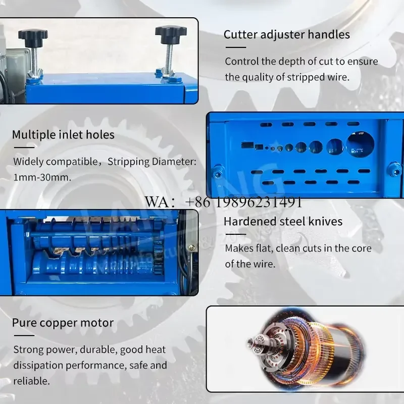 Wmwmnu for M30-1 Single Blade Wire Stripper 0.04 Inch-1.2 Inch 10 Channels 9 Blades Automatic Wire Stripping