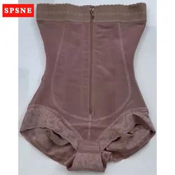 Fajas Colombianas Abdominal Control Slimming Body Shaper Bodysuit With Zipper Butt Lifter Flat Belly Waist Training Shapewear