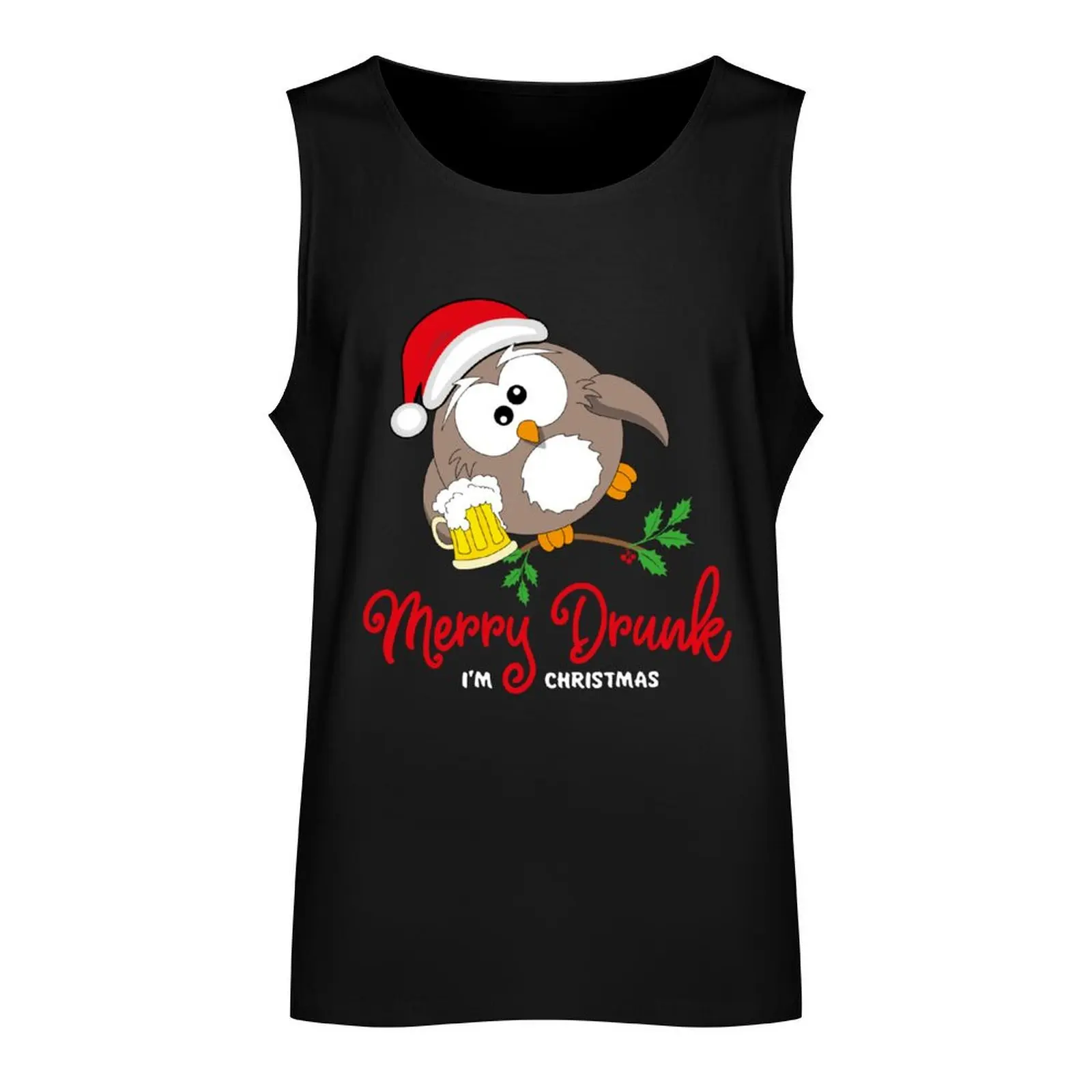 Merry Drunk Christmas Funny Saying Gift Tank Top sports clothes for men fashion 2024 man gym shirt man Men's sports t-shirt