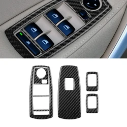 LHD For BMW X3 E83 2004 2005 2006 2007 2008 2009 2010 Carbon Fiber Window Control Panel Sticker Interiors Car Accessories