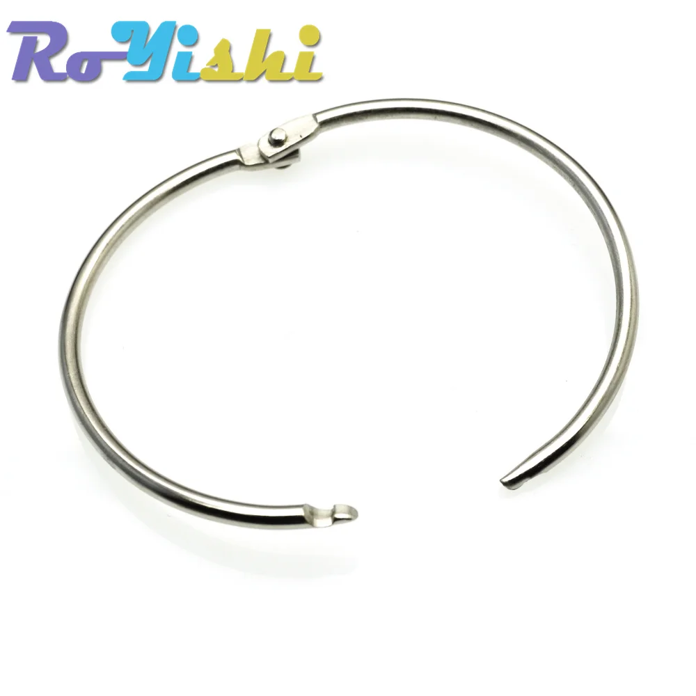 Loose Leaf Book Binder Hinge Snap O Ring Locking Keychain Metal Craft Parts