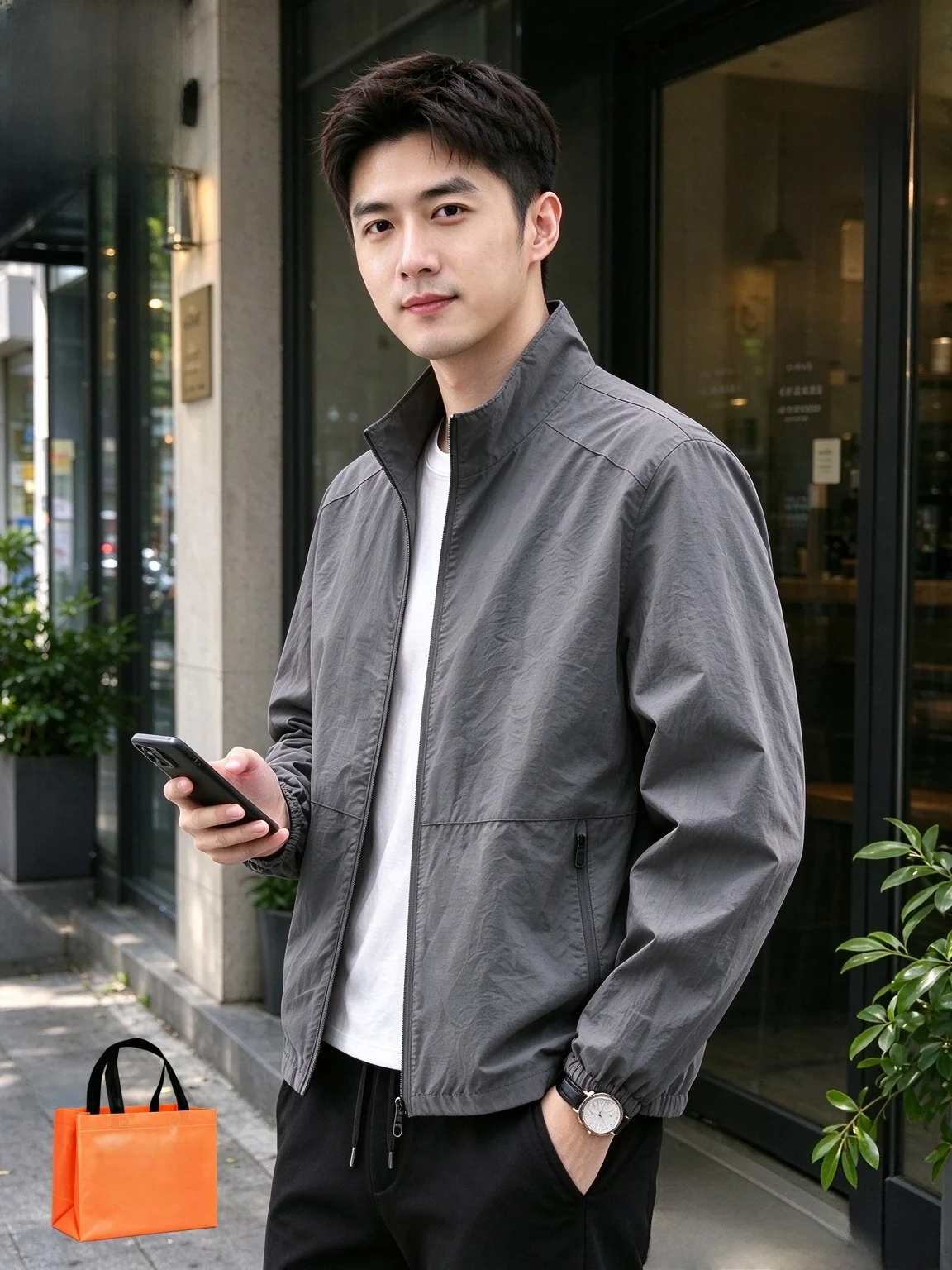 tucano-wooden-duck-men's-outdoor-fishing-jacket-thin-casual-stand-collar-american-style-spring-autumn-polyester-nylon-composi