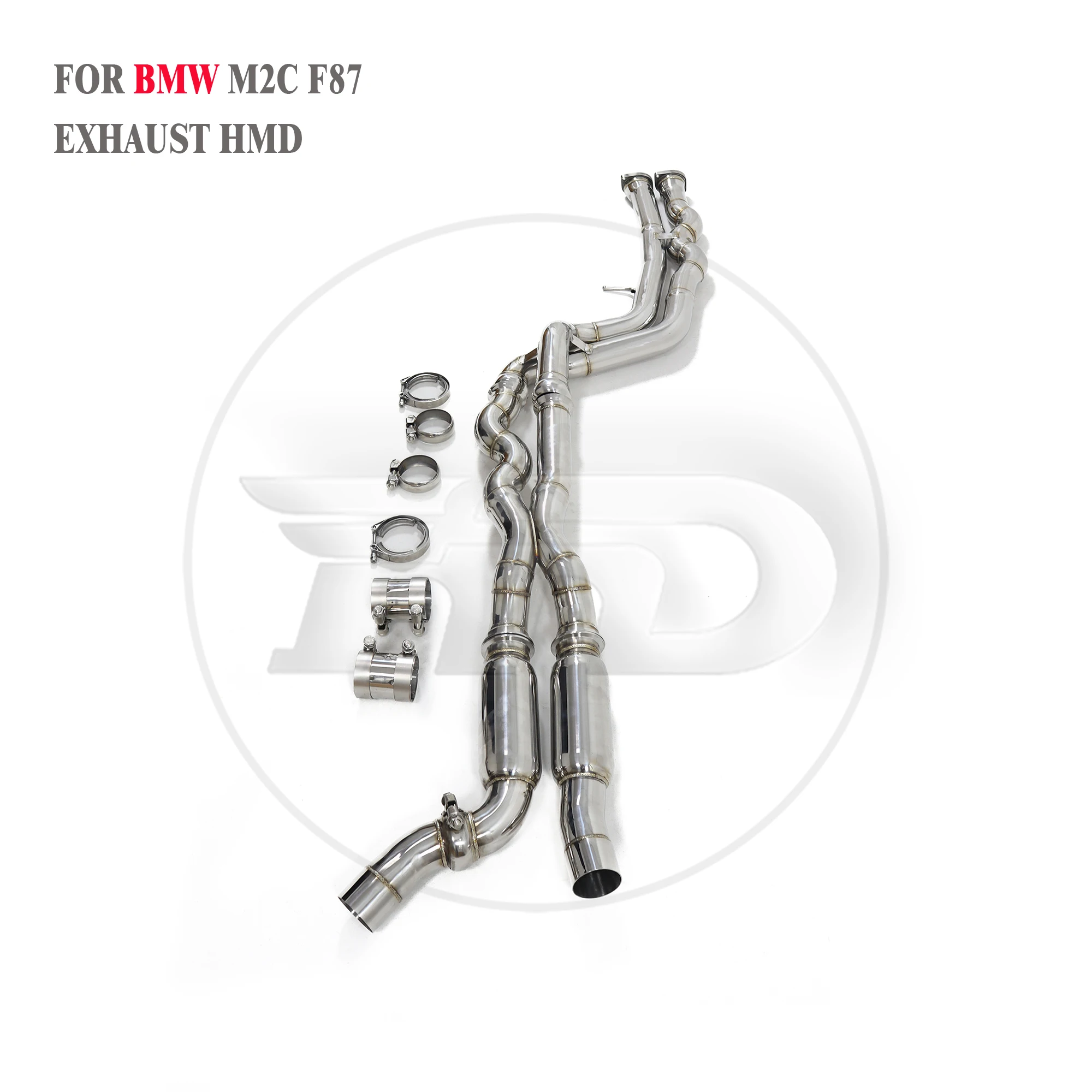 HMD Stainless Steel Exhaust System Performance Catback For BWM M2 Competition F87 S55 Engine 2016-2020 Equal Length Middle Pipe