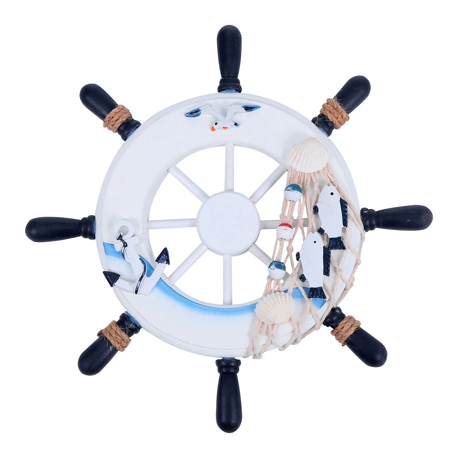 

Nautical Wall Rudder Marine Hanging Rudder Nautical Decoration Creative Steering Wheel Photo Props Safe Use