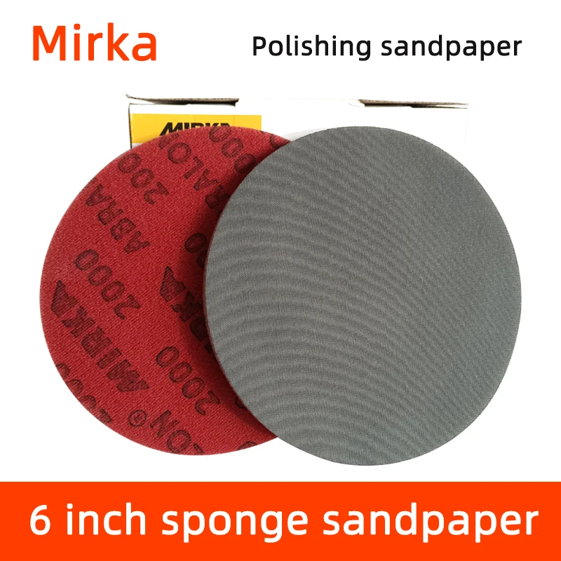 

Finland Mirka 6-inch Sponge Sandpaper Round Flocking Pneumatic Polishing Sandpaper Diameter 150mm