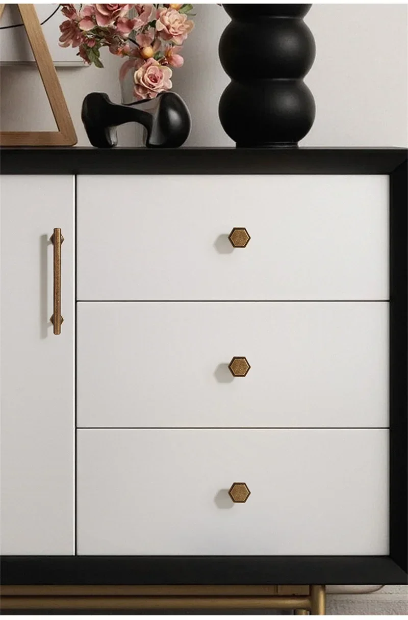 American Hexagon Closet Door Pull Handles Long Matte Kitchen Drawer Knob Cabinet Door Handles For Room Cupboard Wardrobe Pulls