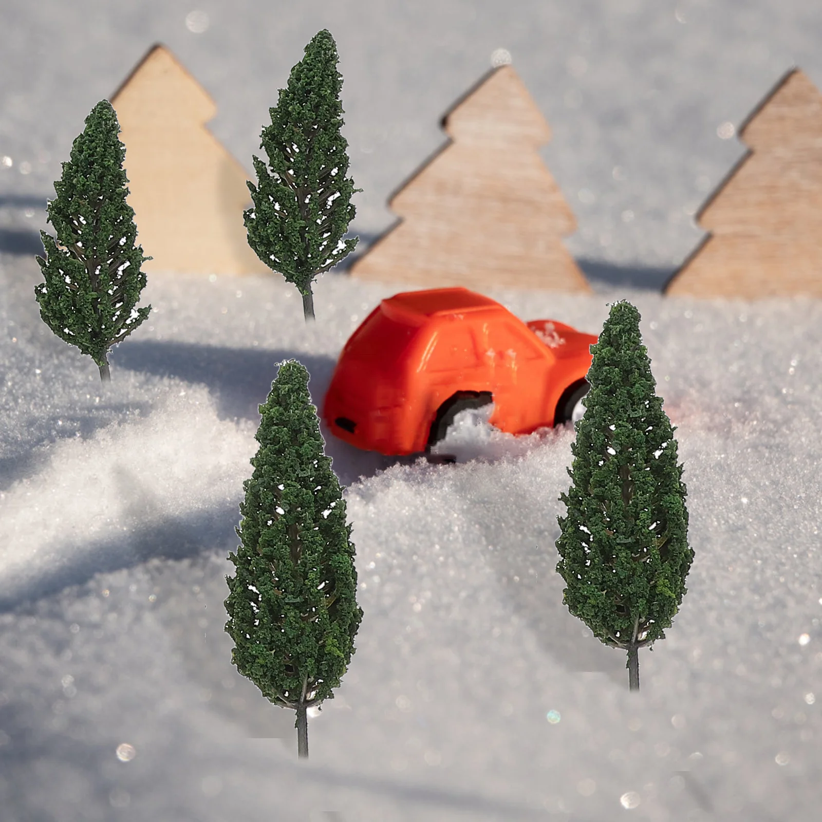 

10pcs Miniature Pine Trees For Christmas Ornament Artificial Plastic Plant Fake Pine Branch Home Office Shop Decoration