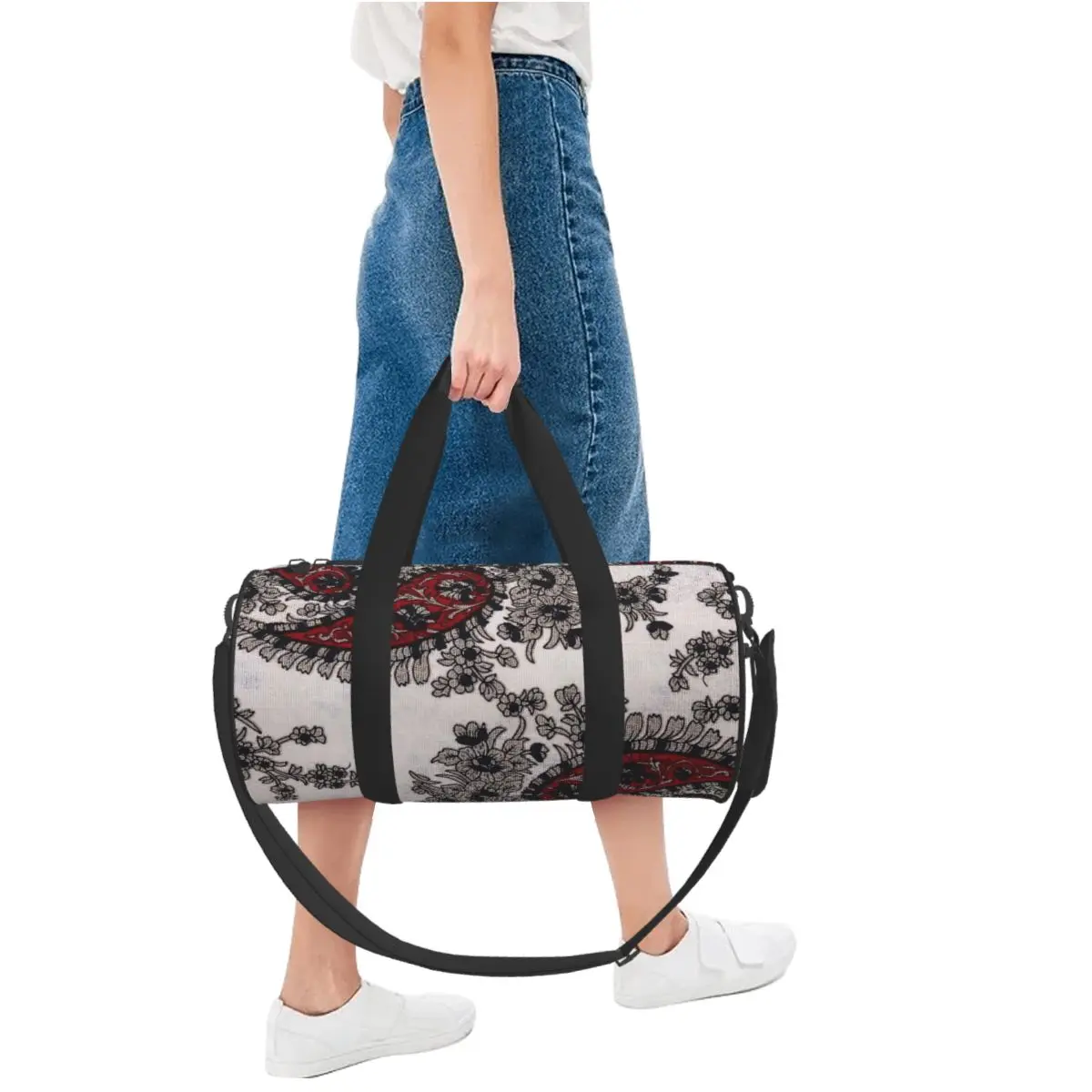 Saco de ginástica floral paisley ornamental, bagagem tradicional, bolsas esportivas para homens, grande capacidade, bolsa de fitness novidade, bolsas oxford