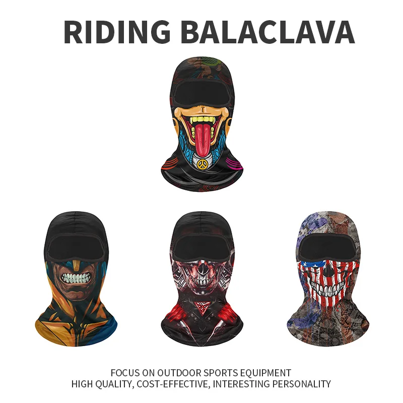 Comical Men Balaclava Mask Cycling Caps Snowboard Face Cover Motorcycle Bicycle Helmet Hood Bandana Scarf Breathable Windproof