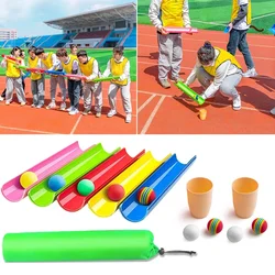 Juego al aire libre de 30/40/50cm para niños y adultos, juguete de Pipeline Dribble Ball, utilería para construir en equipo, entrenamiento sensorial, juego múltiple