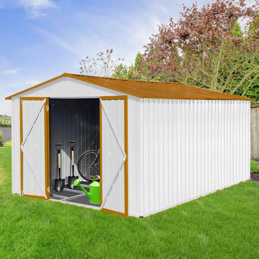 

Outdoor Waterproof Storage Shed for Backyard Lawn and Patio, Storage Clearance, 10 ft X 8 ft