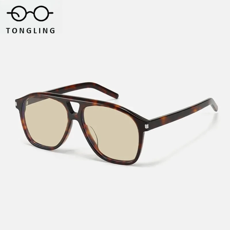 

Новые солнцезащитные очки 2026 года, оверсайз, из ацетата, большого размера (148 мм), мужские, в оправе под черепаховый панцирь, в стиле «пилот», с защитой UV400, для вождения, женские модные очки