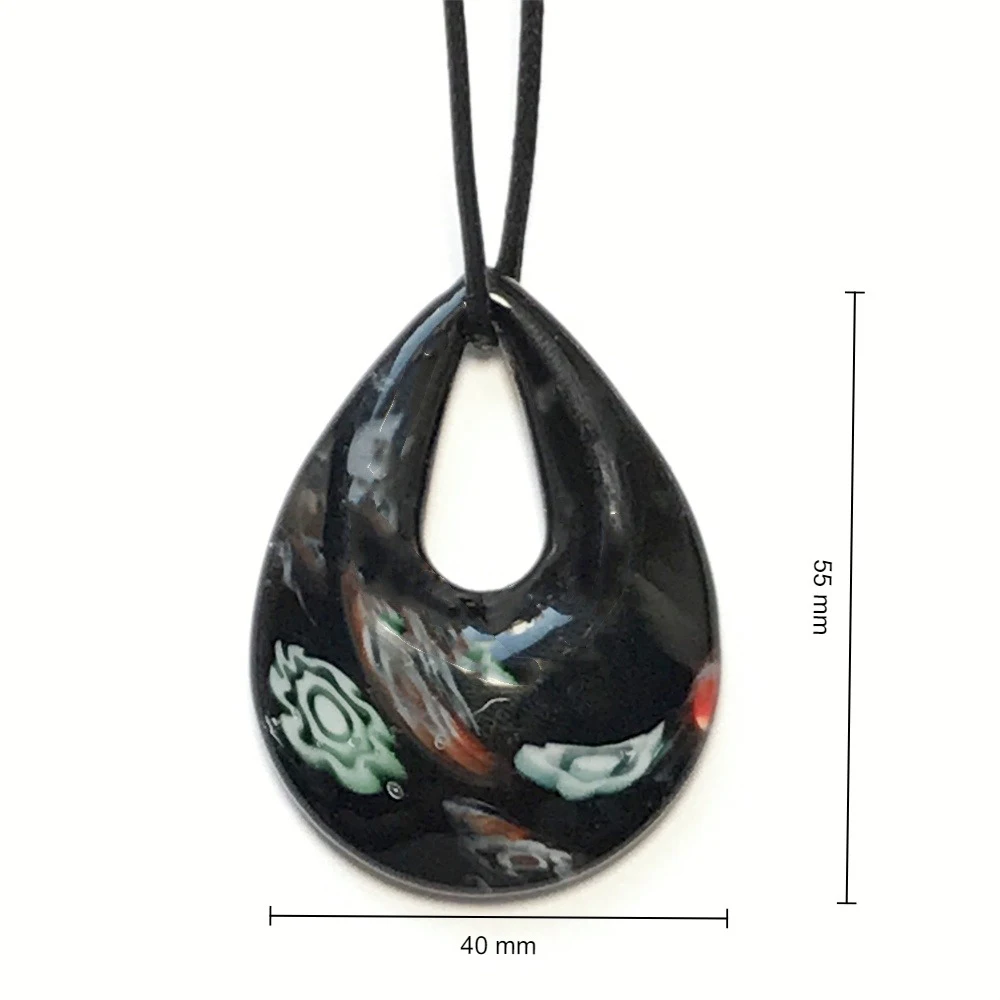 Women\'s Handmade Water Drop Murano Lampwork Glass Pendant for Necklace  Jewelry Gifts