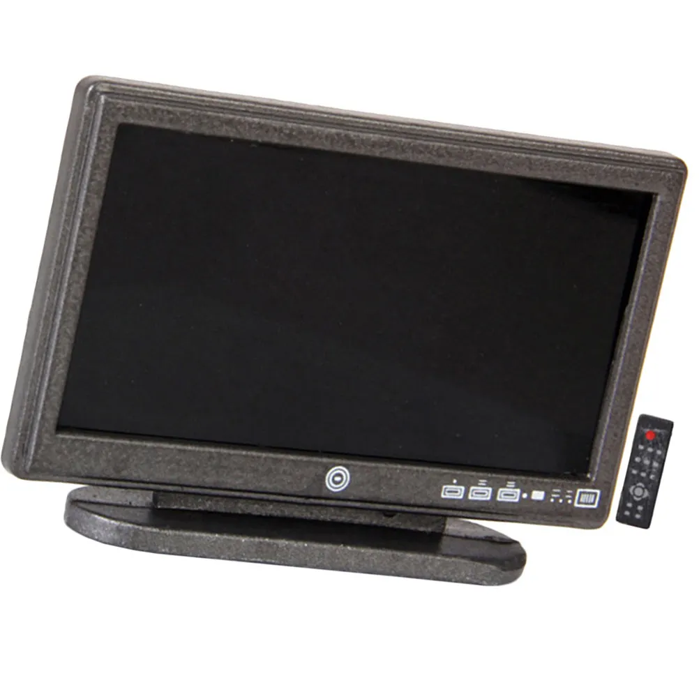 

1Set Mini Flat Screen TV for Dollhouse Living Room Bedroom Dining Room Decor Safe Smooth Design Stimulates Imagination DIY